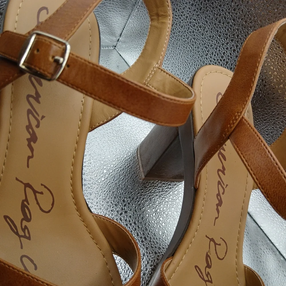 American Rag Brown Heeled Sandals Women's Size 11